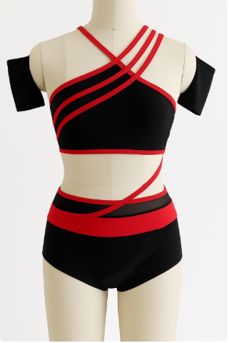 BGT-302 Lyrical Contemporary Jazz Dance Costume Connected 2 Piece