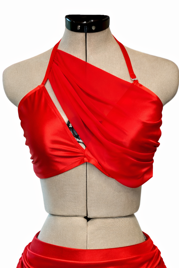 BGT-110-S Lyrical Contemporary 2 Piece Satin Dance Costume