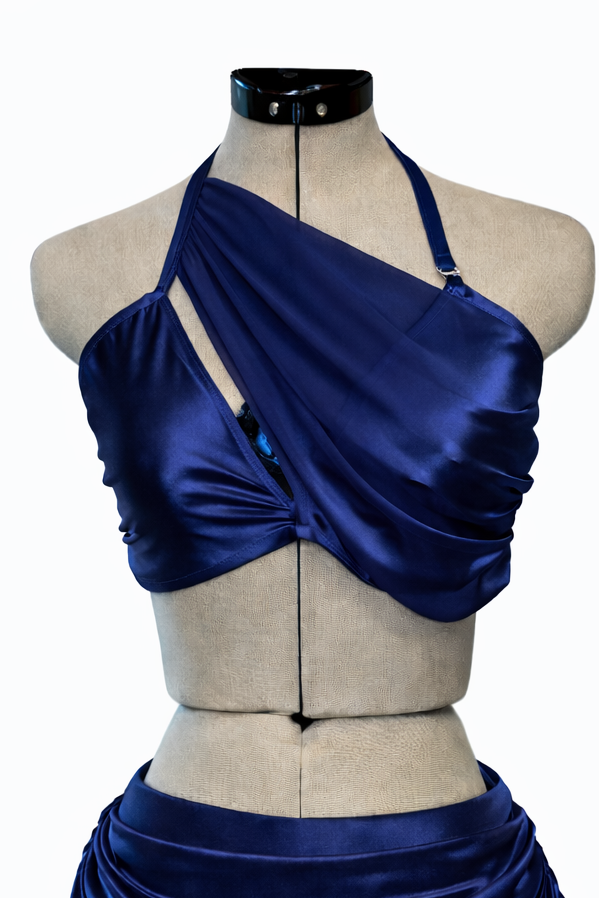 CST-101T-S Lyrical Contemporary 2 Piece Satin Dance Costume Top