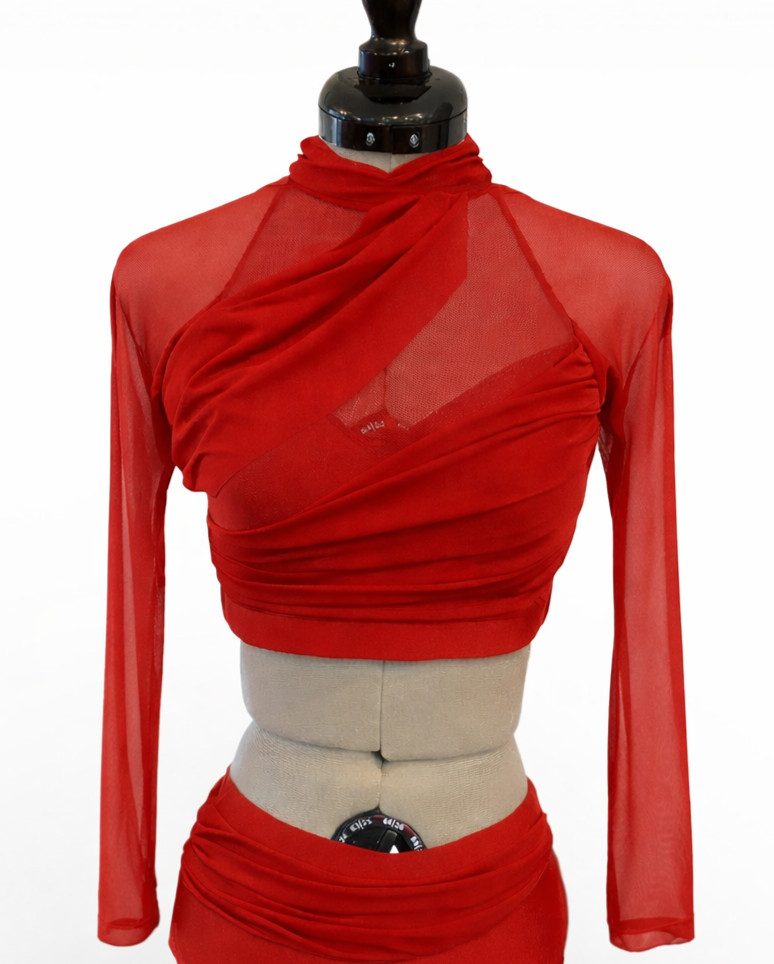 CST-150T Lyrical Contemporary 2 Piece Long Sleeve Dance Costume Top