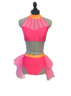 CST-303 Jazz Musical Theater 2 Piece Costume with Skirt