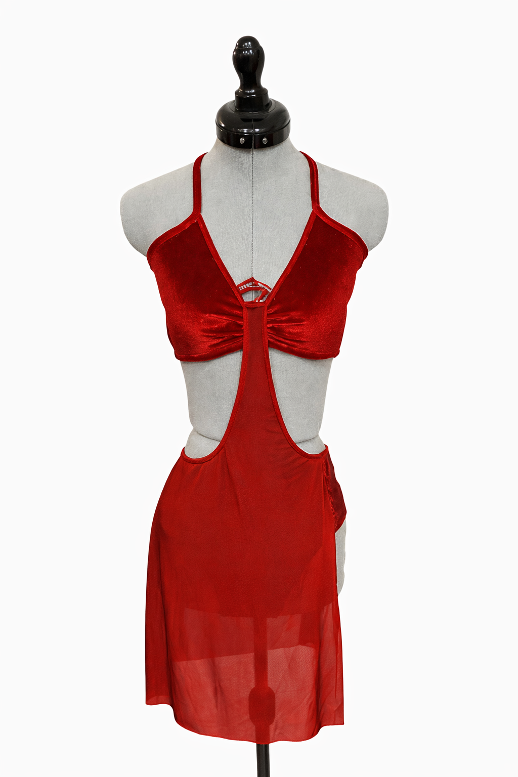 CST-306-V Velvet Lyrical Contemporary 2 Piece Connected Dance Costume
