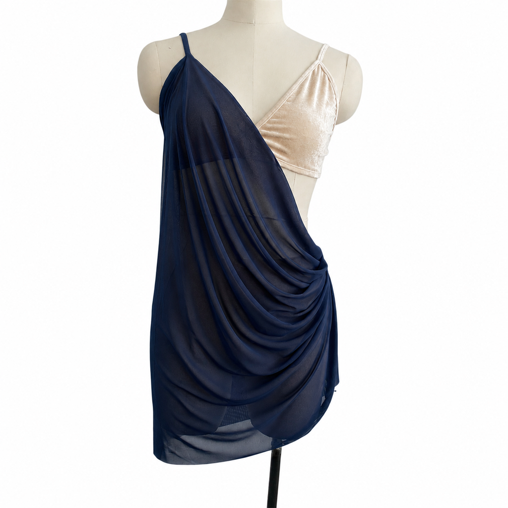 CST-307-V Velvet Lyrical Contemporary 2 Piece Connected Dance Costume